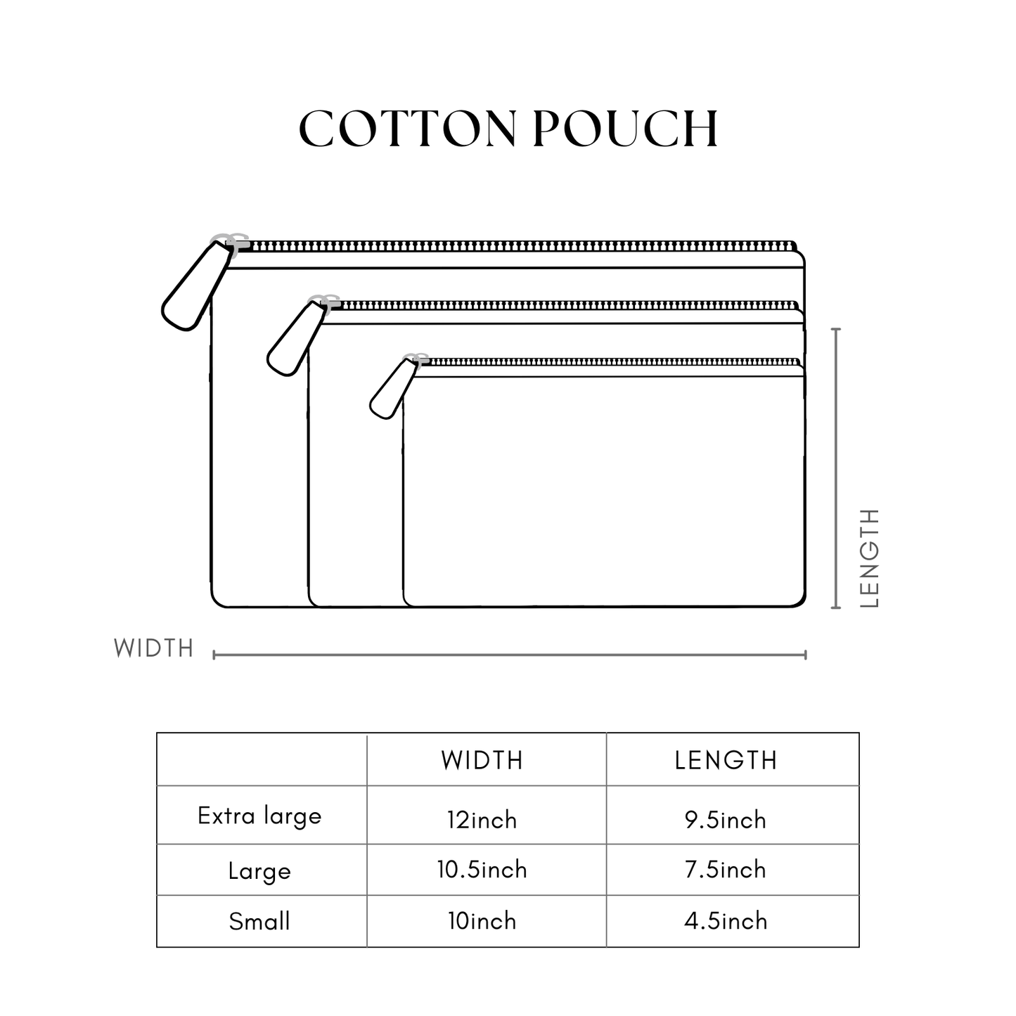 Sustainable Cotton Travel Pouch/Organizer by Ekatra - Small Pouch