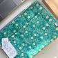 Sustainable Handmade Cotton Laptop Sleeve/Laptop Cover by Ekatra - Teal Floral