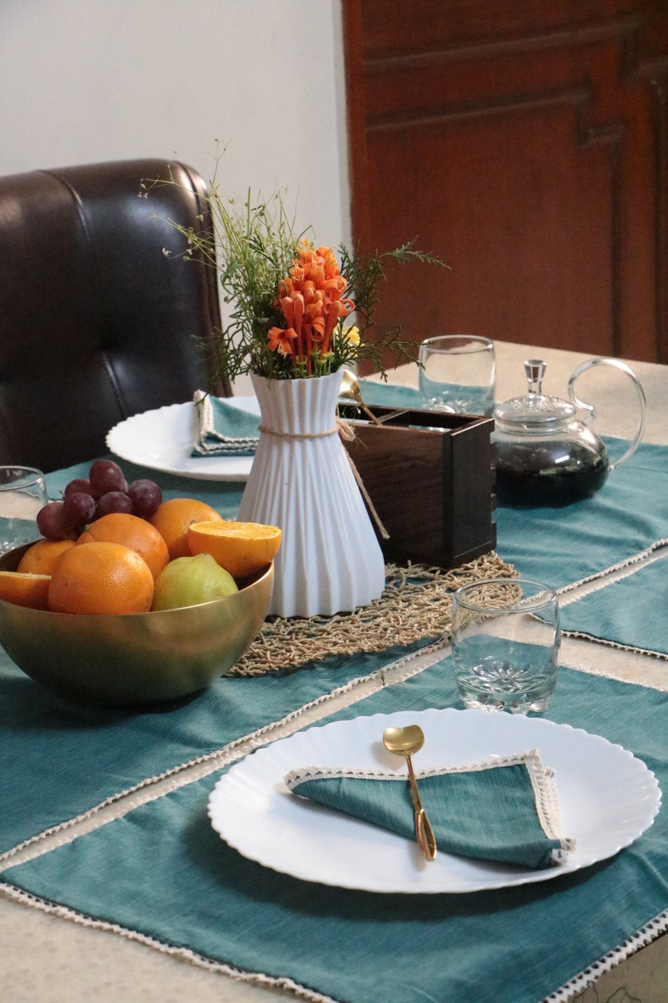French Flax Table Linen Set : Wedding Favors | House Warming | Soiree | Home