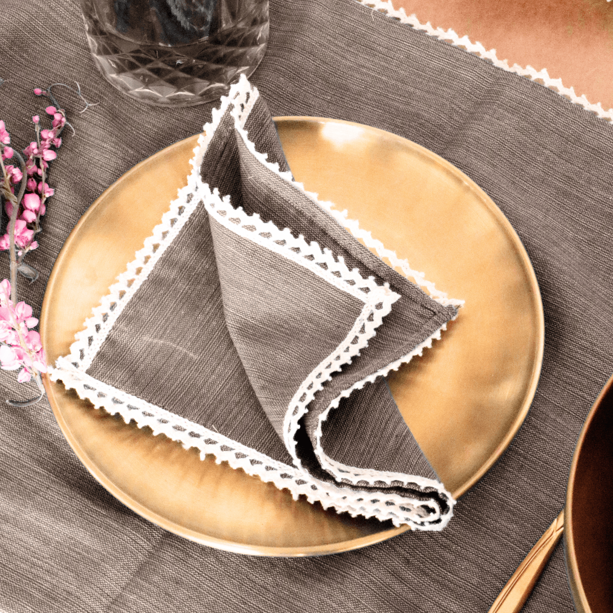 French Flax Table Linen Set : Wedding Favors | House Warming | Soiree | Home
