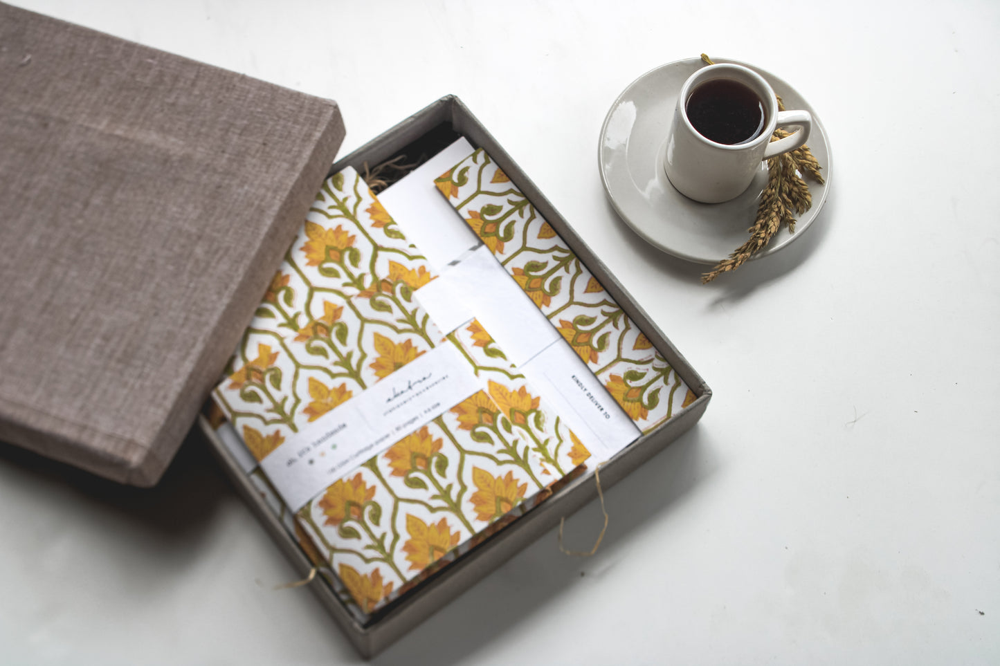 Stationery Loaded Gift hamper personalized by Ekatra Loaded Gift Box - Yellow Floral
