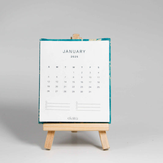 Hand Pressed Desk 2025 Calendar