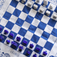 Blue Pottery Chess Set