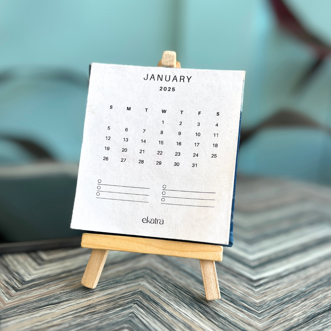 Hand Pressed Desk 2025 Calendar