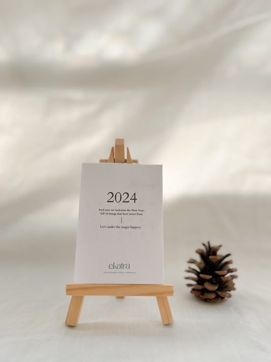 Hand Pressed Desk 2024 Calendar