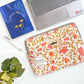 Sustainable Handmade Cotton Laptop Sleeve/Laptop Cover by Ekatra - Pink floral