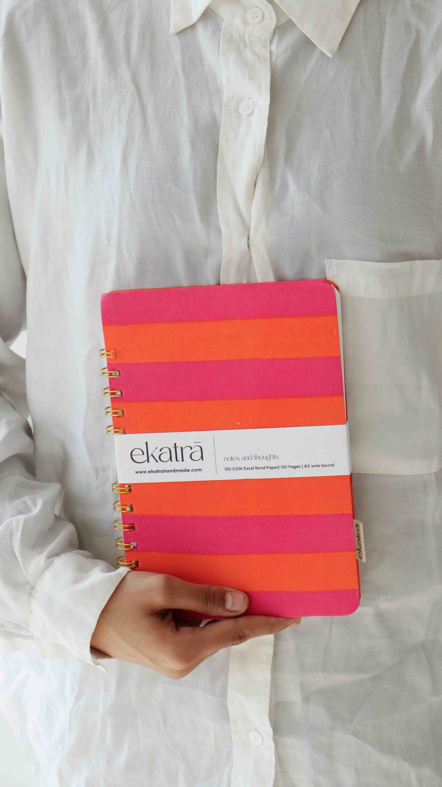 Handcrafted Sustainable A5 Unruled 100 GSM paper Journal by Ekatra