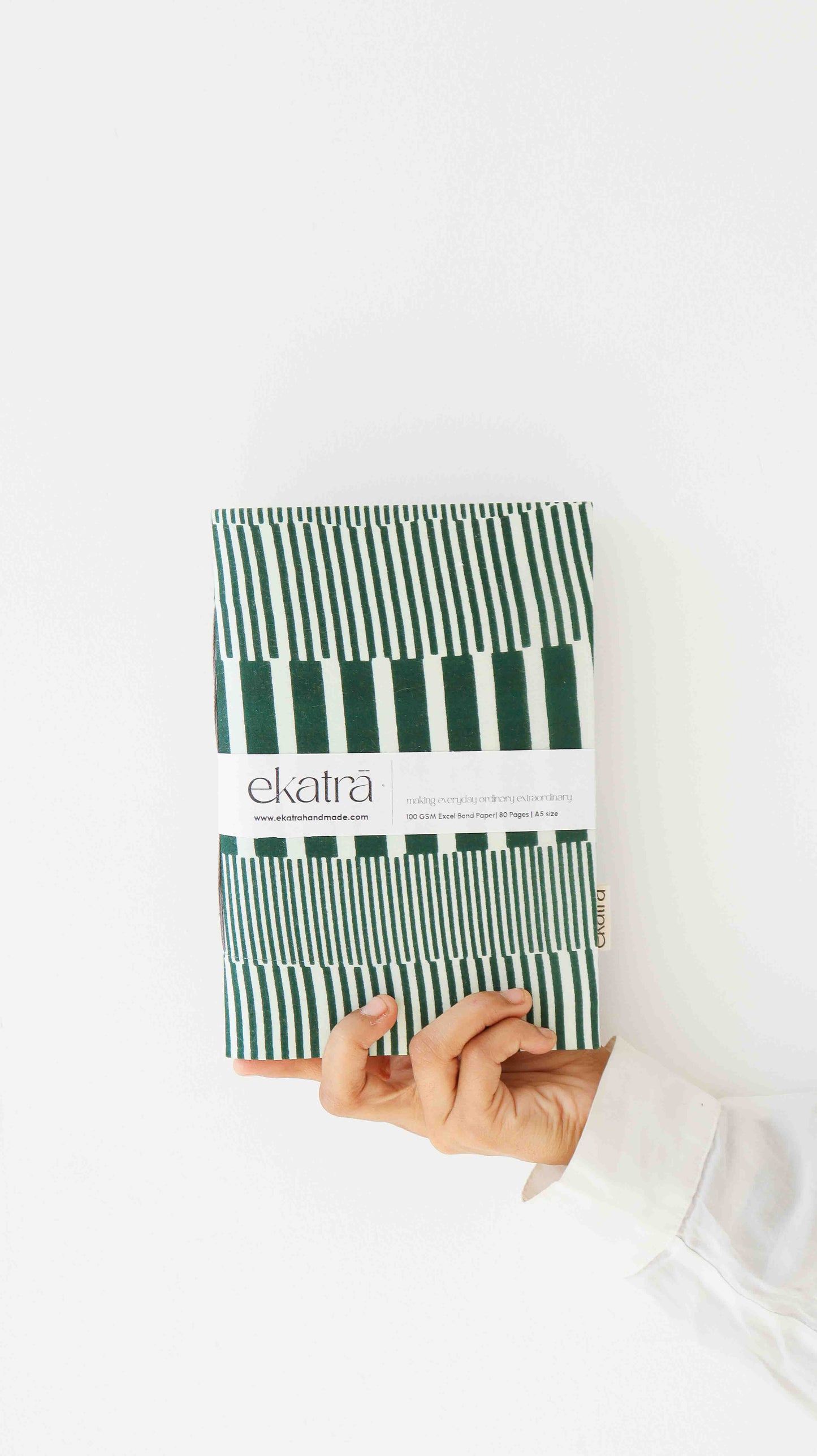 Handcrafted Sustainable A5 Unruled 100 GSM paper Journal by Ekatra