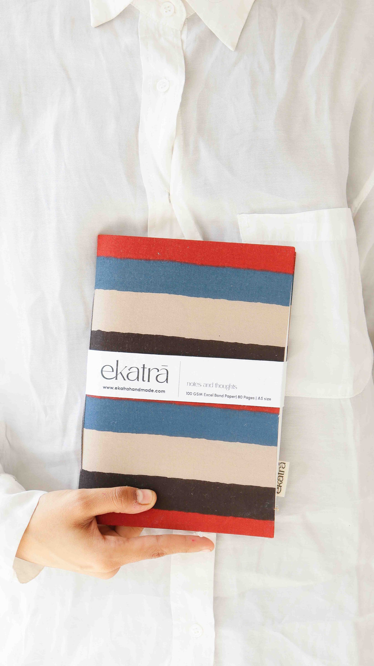 Handcrafted Sustainable A5 Unruled 100 GSM paper Journal by Ekatra