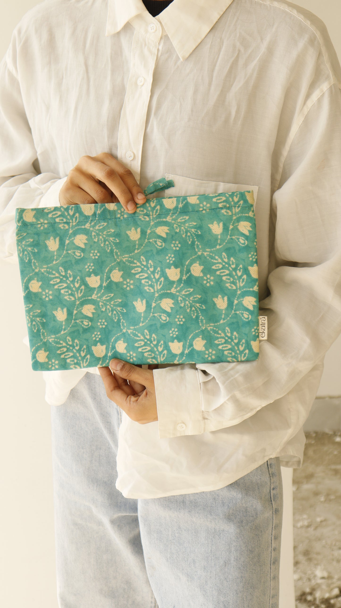 Sustainable Cotton Large Pouch by Ekatra