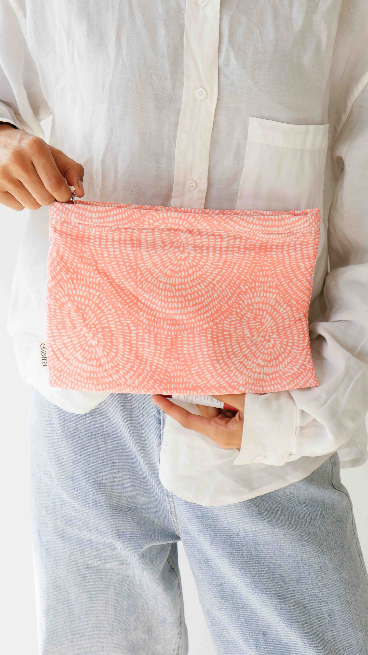 Sustainable Cotton Large Pouch by Ekatra