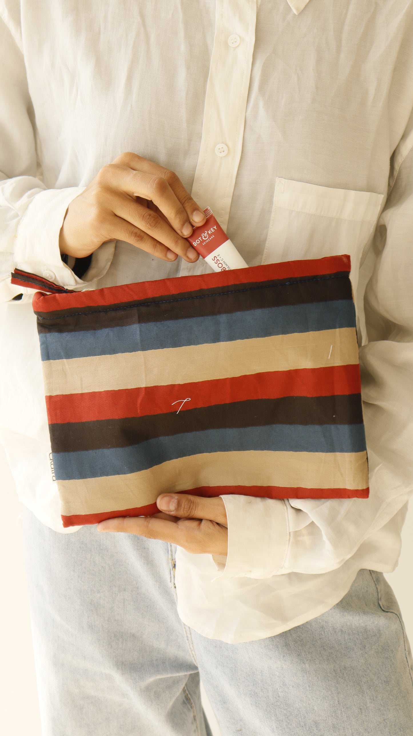Sustainable Cotton Large Pouch by Ekatra