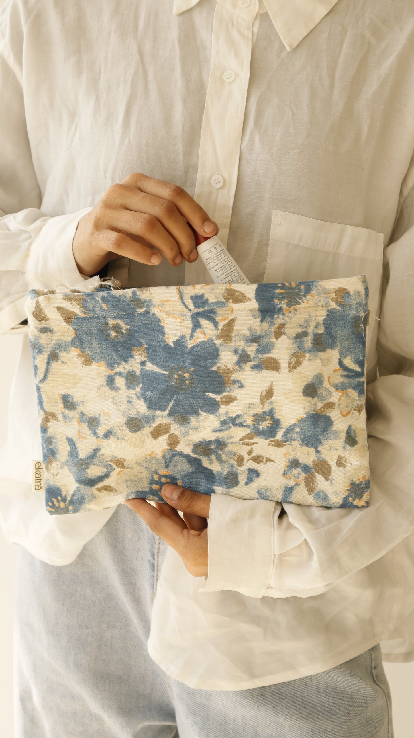 Sustainable Cotton Large Pouch by Ekatra