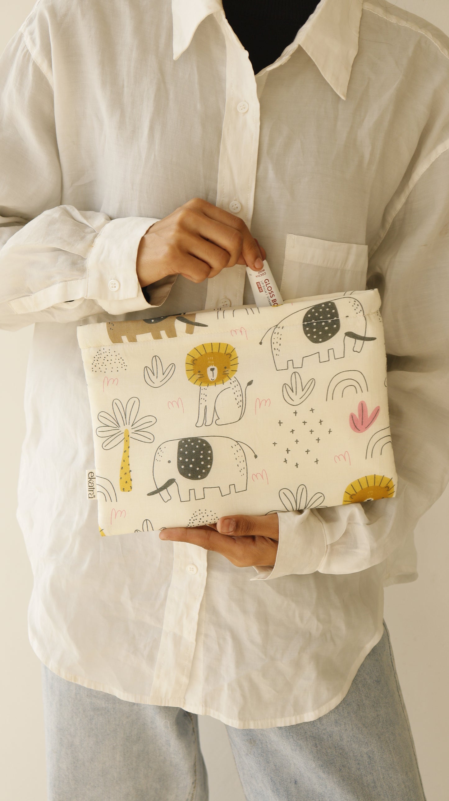 Sustainable Cotton Large Pouch by Ekatra