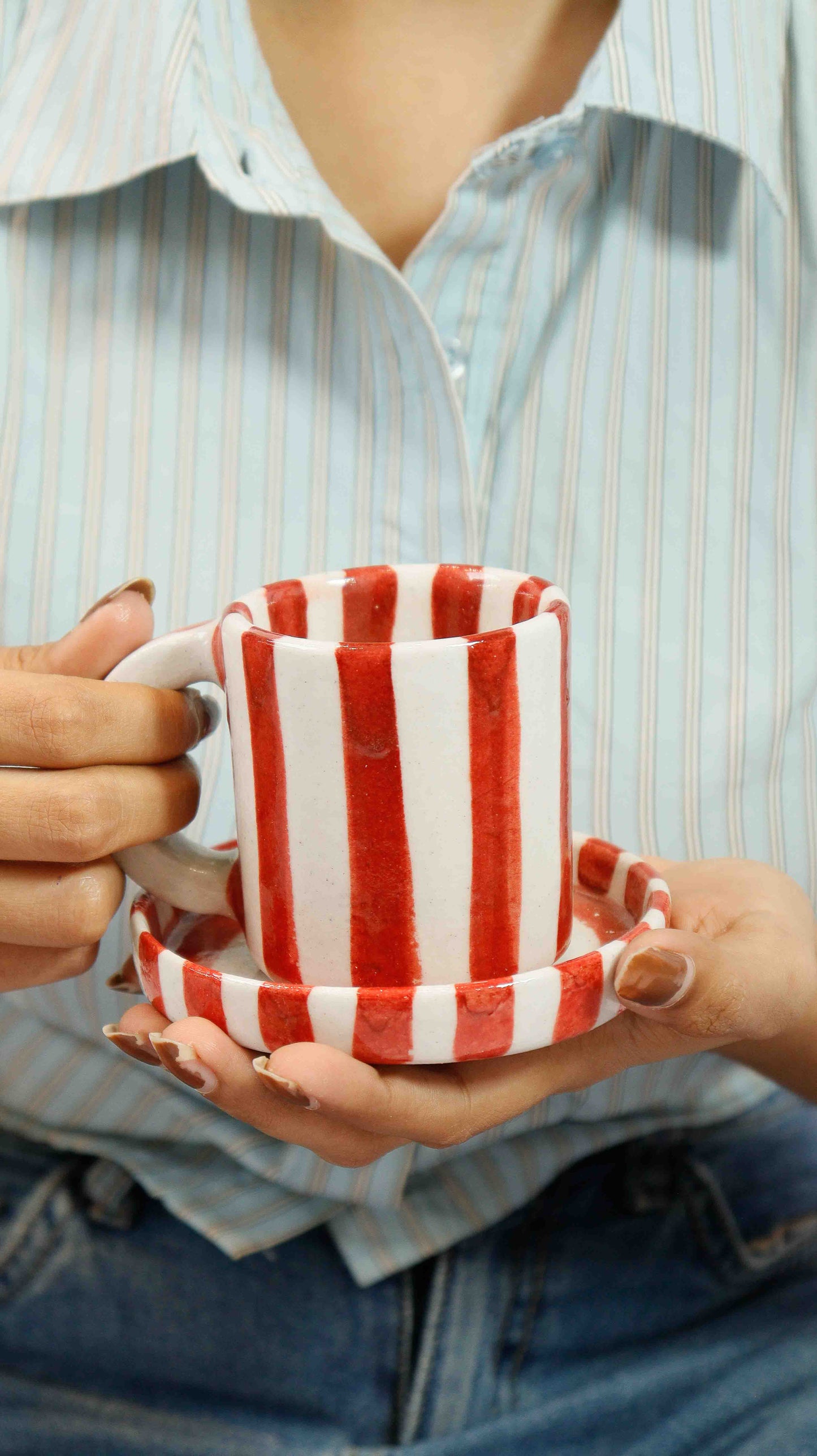 Candy Stripe Cup Set