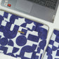Cotton Laptop Sleeve/Cover - Blue Abstract