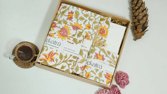Stationery Loaded Gift hamper personalized by Ekatra Loaded Gift Box - Pink Floral