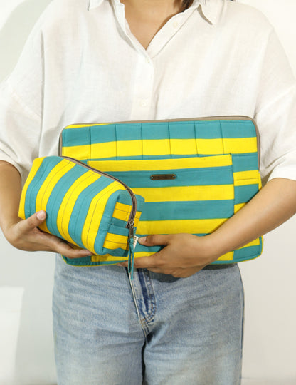 Handmade Laptop Sleeve with Detachable Pouch