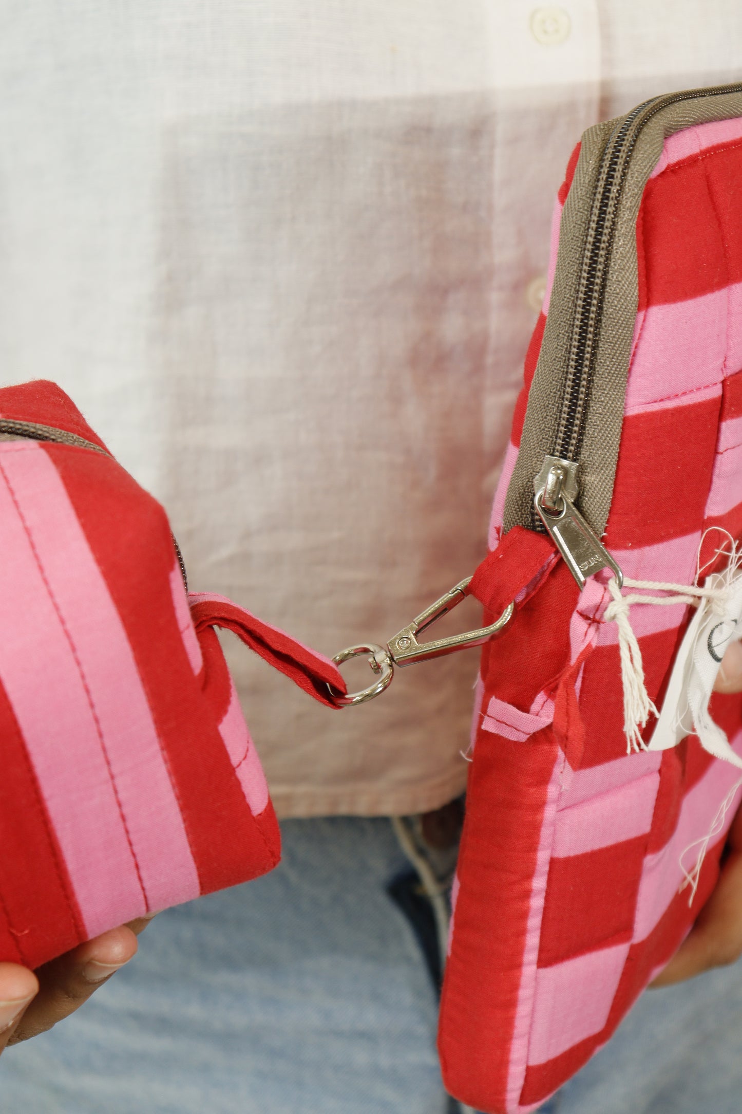 Handmade Laptop Sleeve with Detachable Pouch