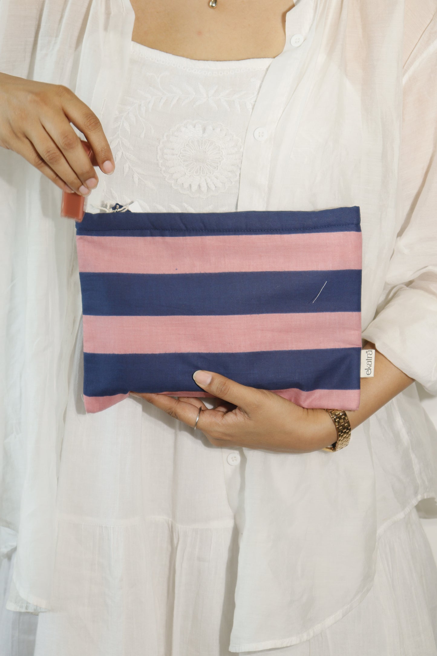 Sustainable Cotton Large Pouch by Ekatra