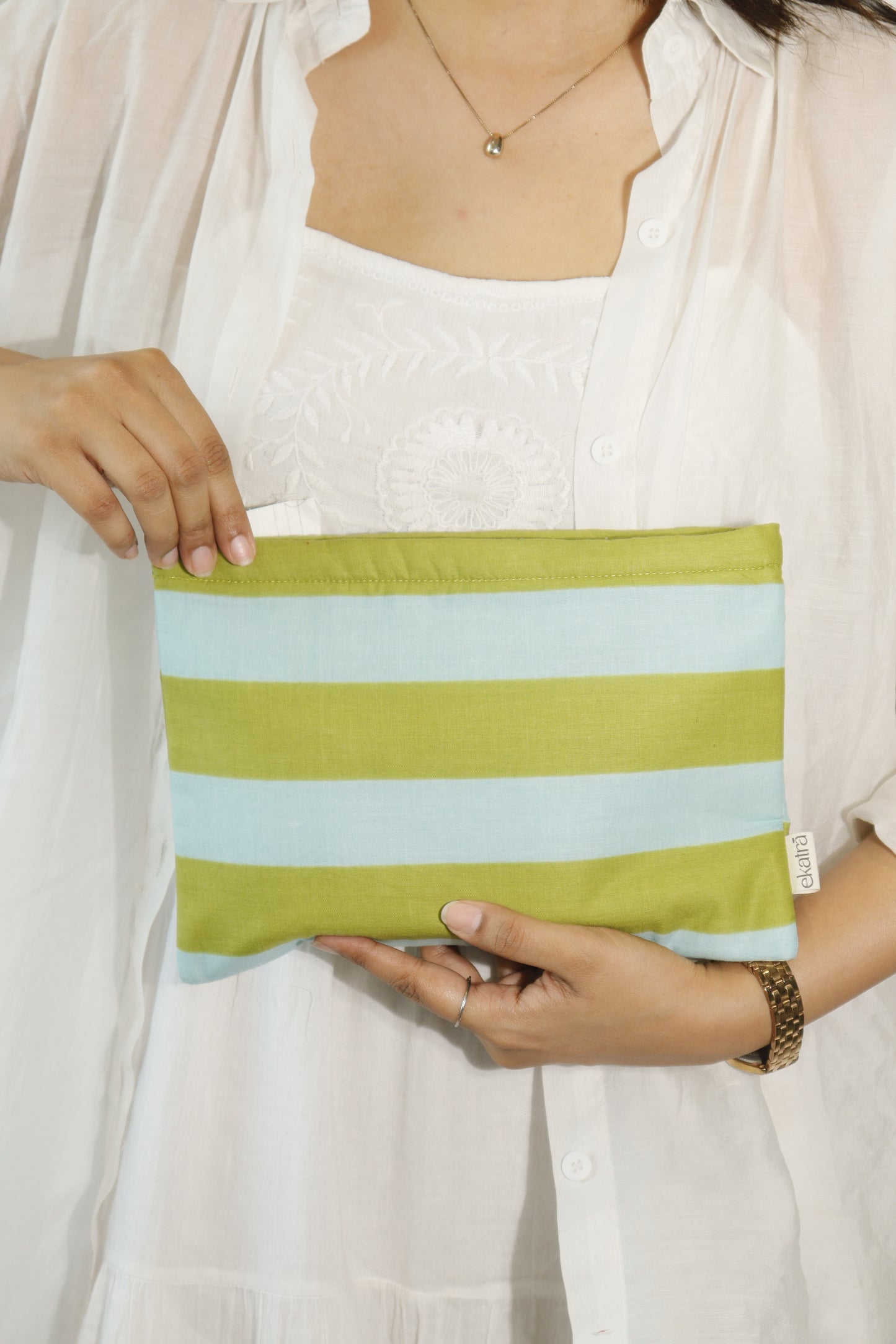 Sustainable Cotton Large Pouch by Ekatra