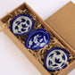 Artisanal Blue Pottery Diya Set