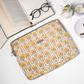 Sustainable Handmade Cotton Laptop Sleeve/Laptop Cover by Ekatra - Yellow motif