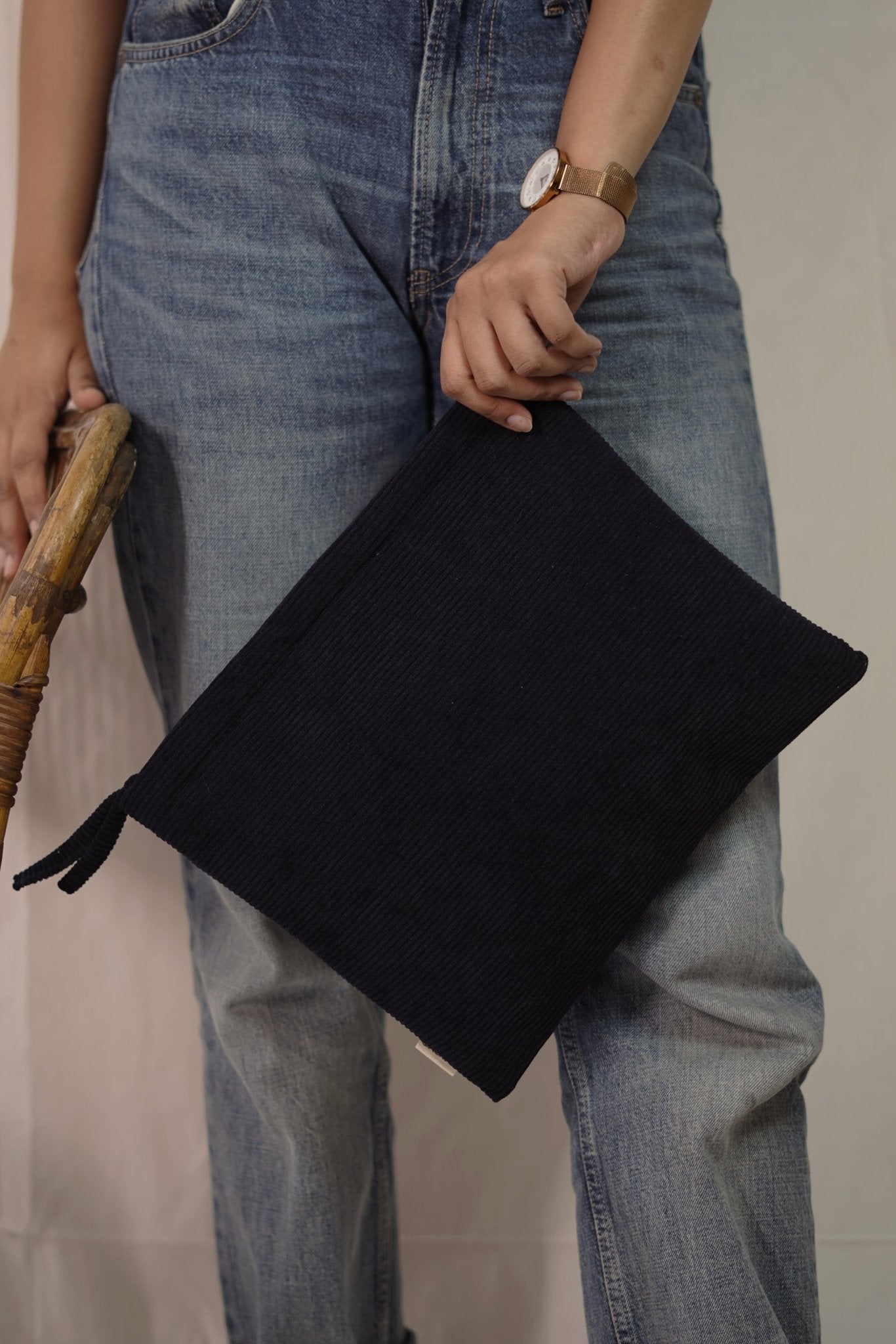 Corduroy I-pad Sleeve 8.3" Midnight Blue