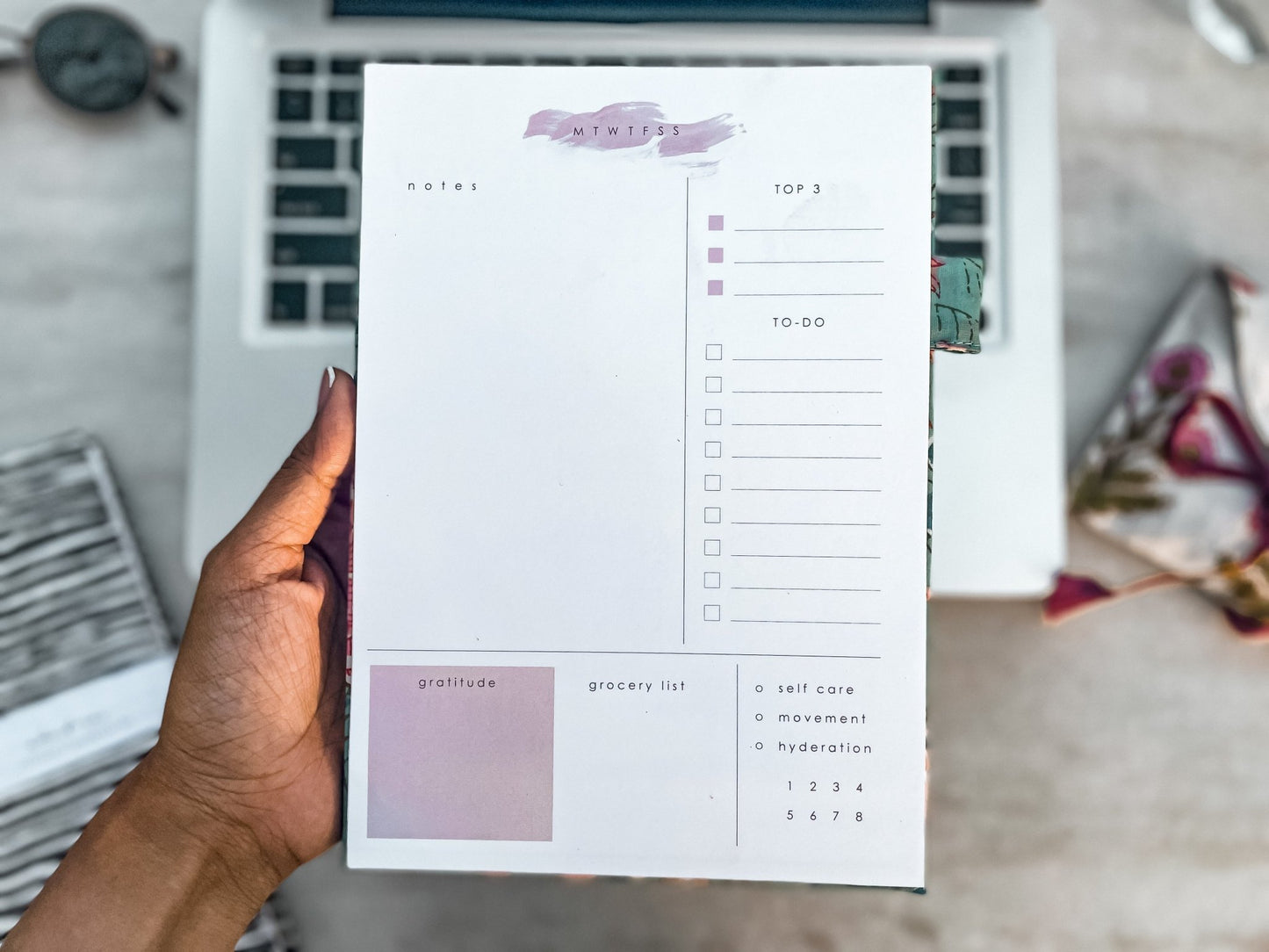 Daily Planner Notepad by Ekatra (60 sheets)