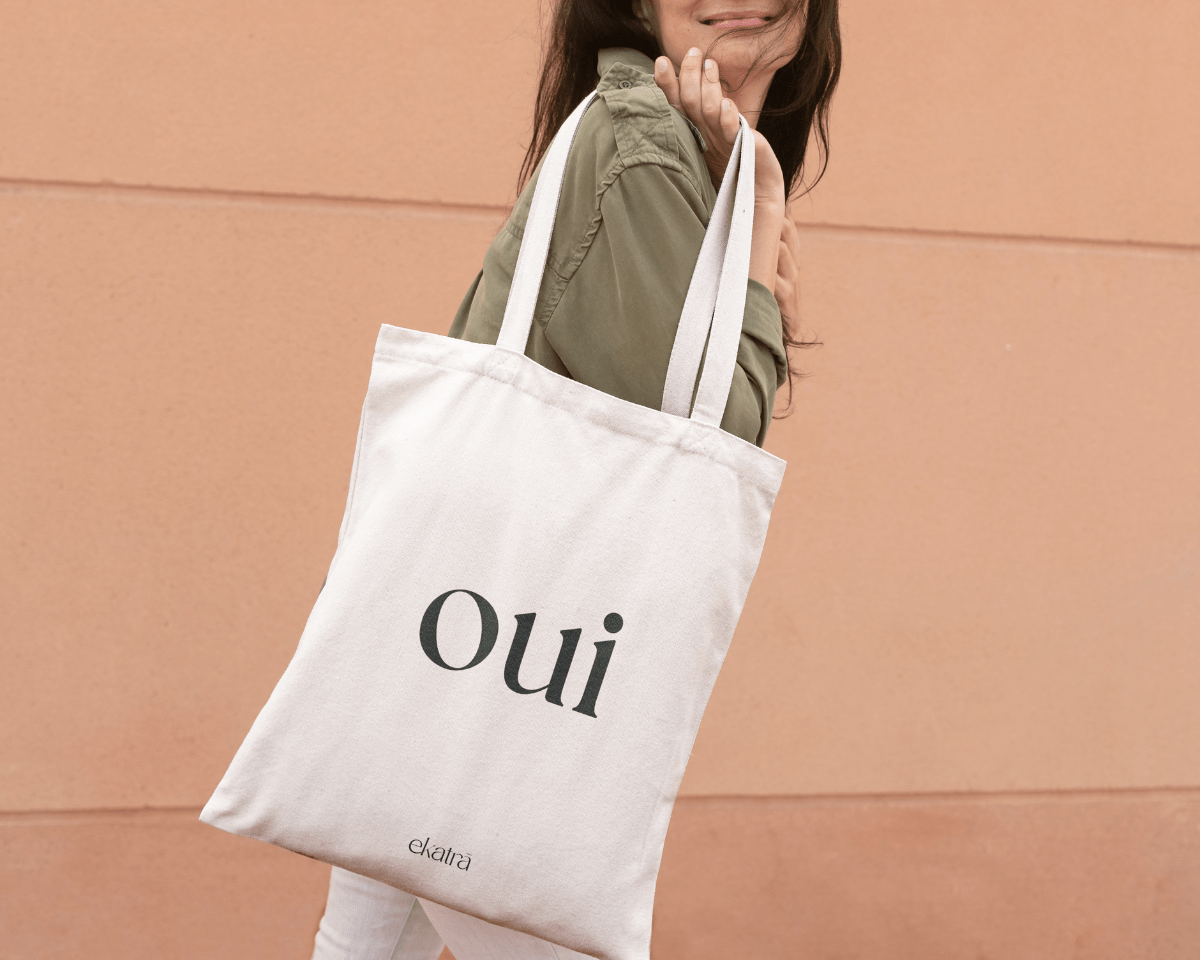 Day tote - Woven Cotton OUI