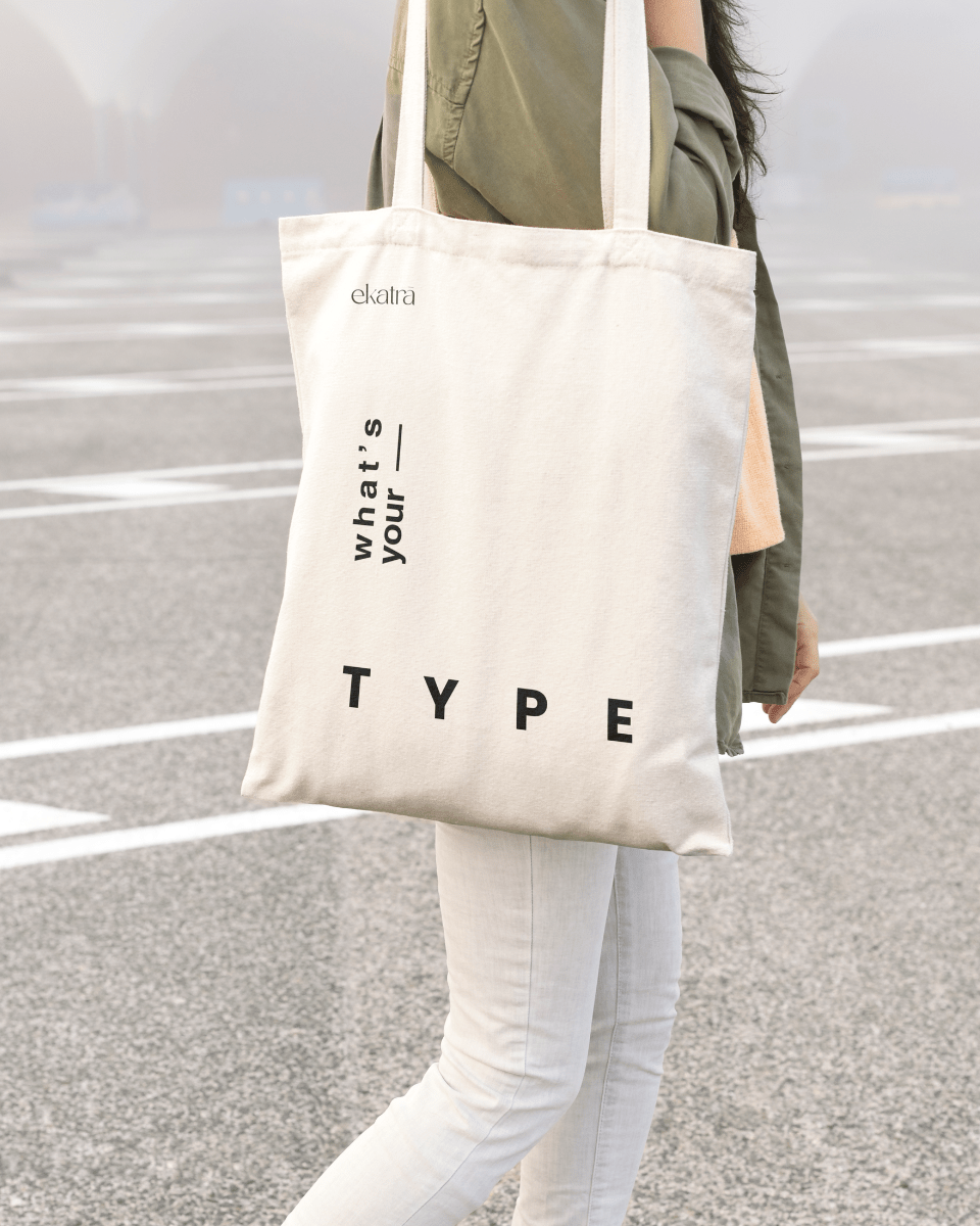 Day tote - Woven Cotton what's your TYPE