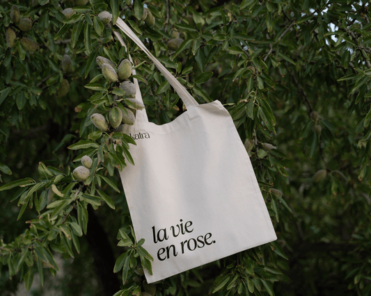 Day tote - Woven Cotton la vie en rose