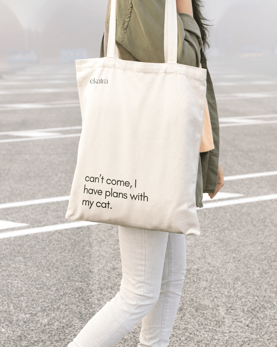 Day tote - Woven Cotton can't come