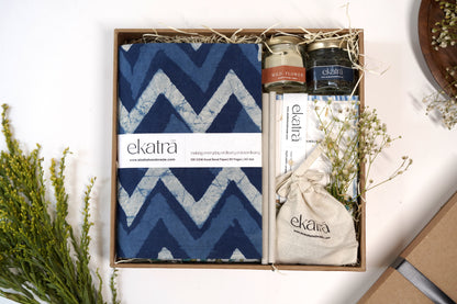 Sustainable Thoughtful Hamper by Ekatra Indigo Chevron