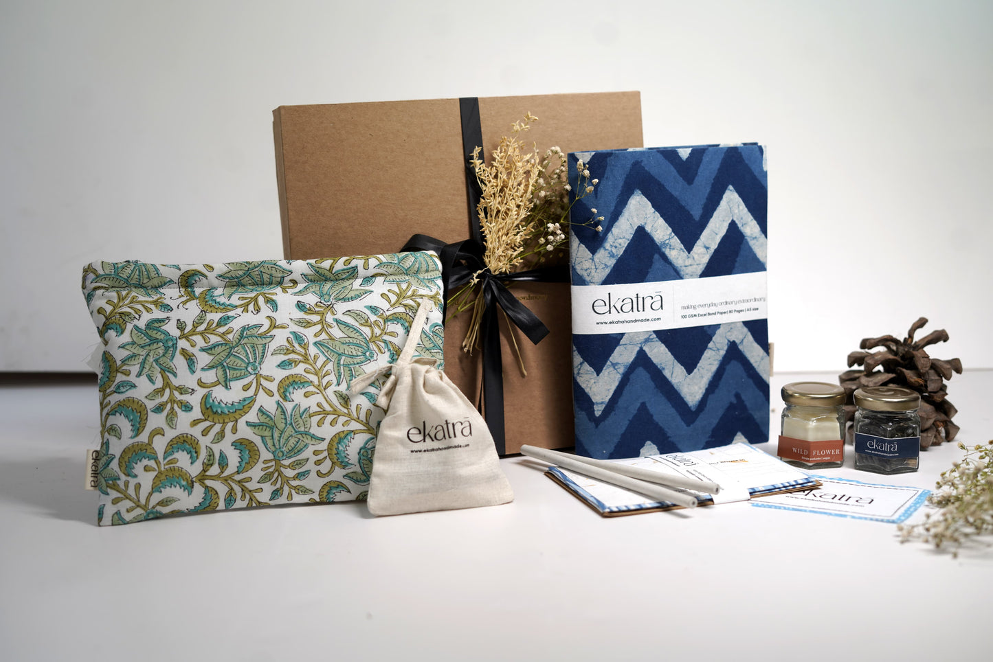 Sustainable Thoughtful Hamper by Ekatra Indigo Chevron