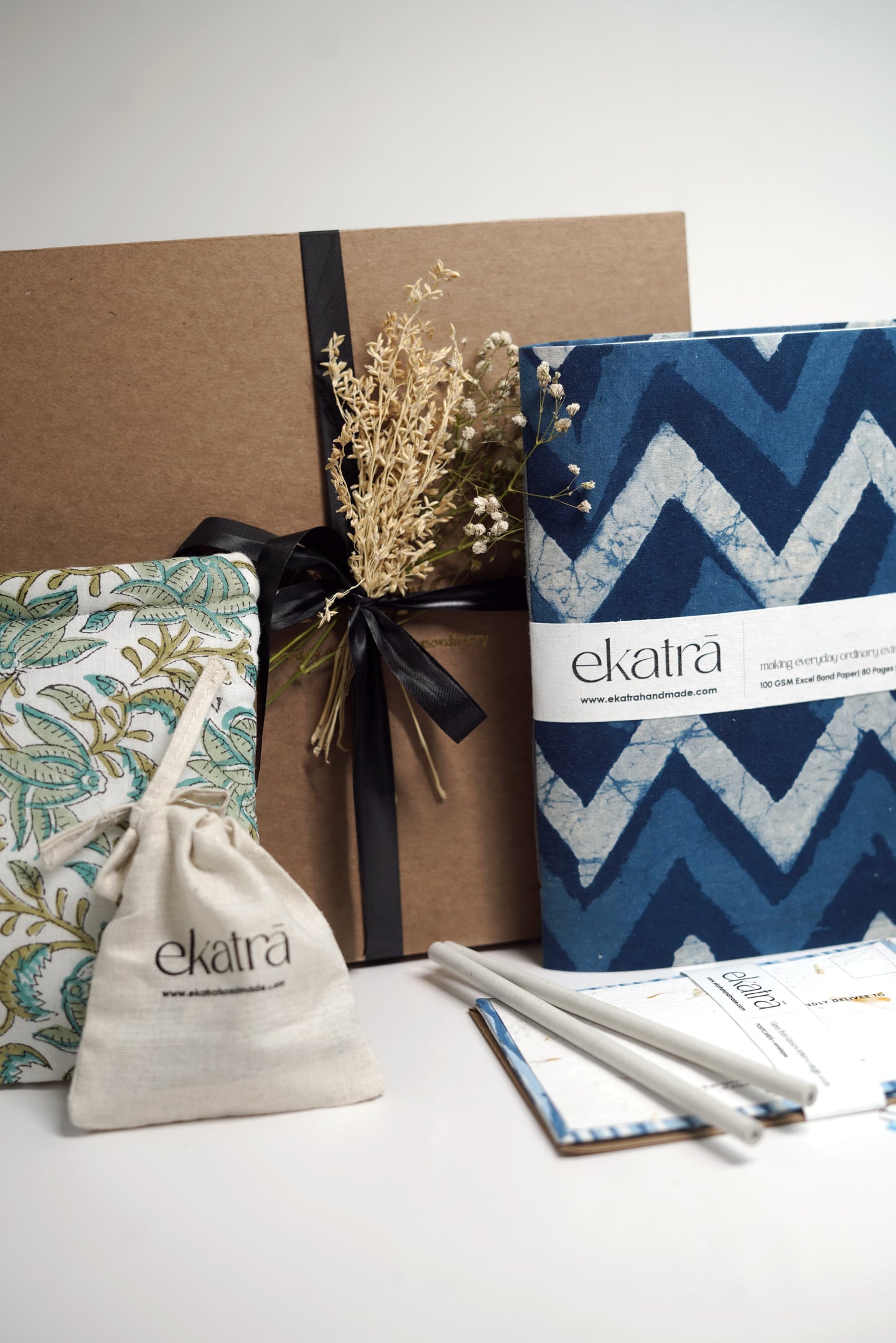 Sustainable Thoughtful Hamper by Ekatra Indigo Chevron