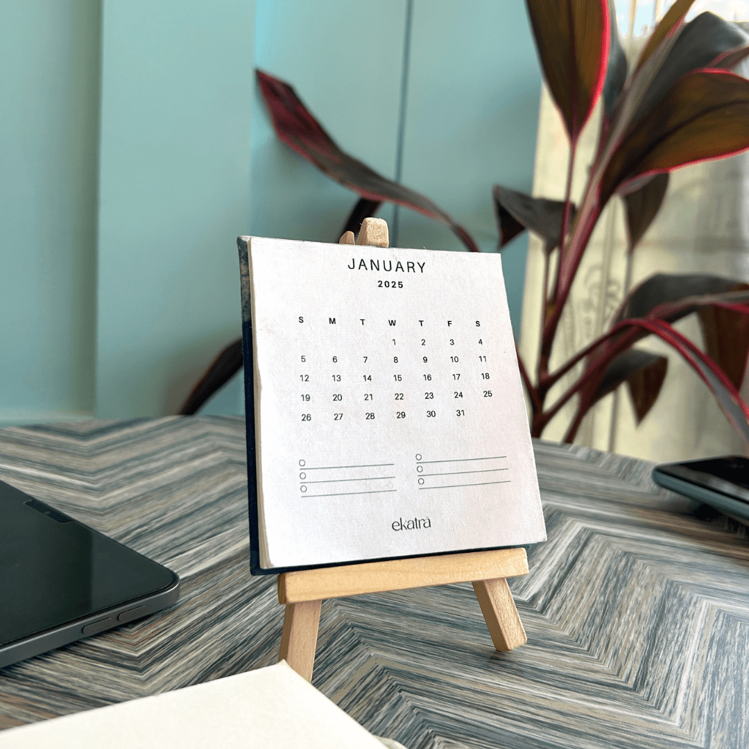 Hand Pressed Desk 2025 Calendar