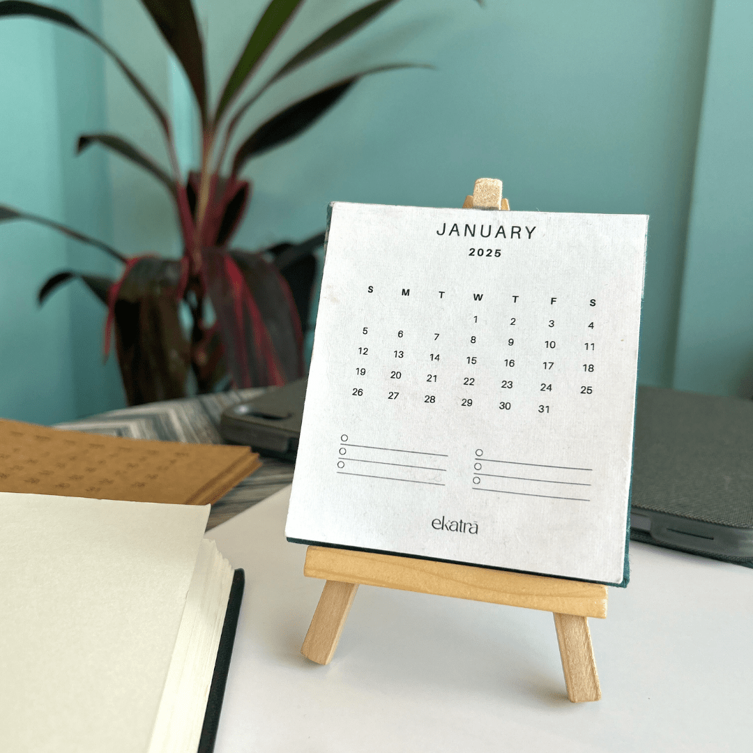 Hand Pressed Desk 2025 Calendar