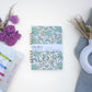 Handcrafted Sustainable A5 Wire Bound ruled 100 GSM paper Journal by Ekatra Green Floral