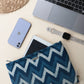 I-pad Sleeve Indigo Chevron