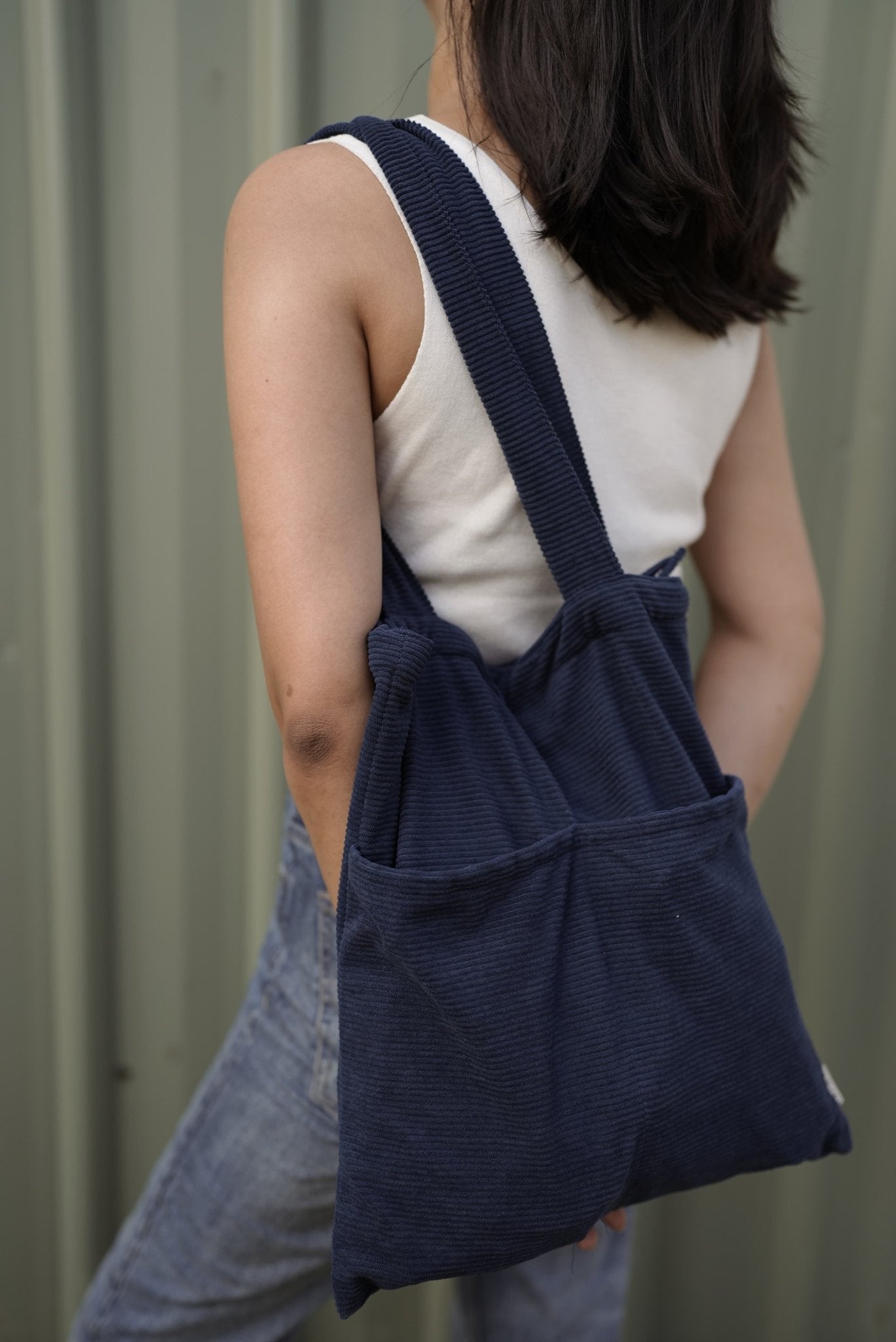 Minimalist Corduroy Day Tote