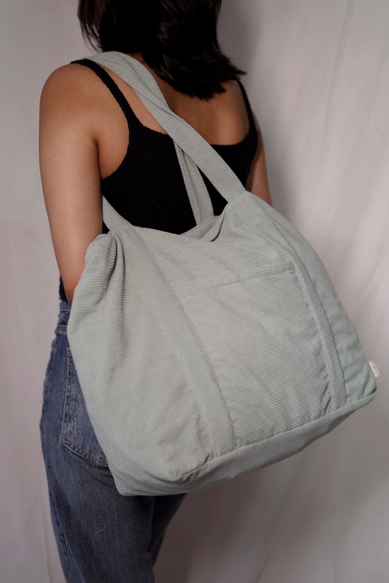 Minimalist Corduroy Shoppers Tote