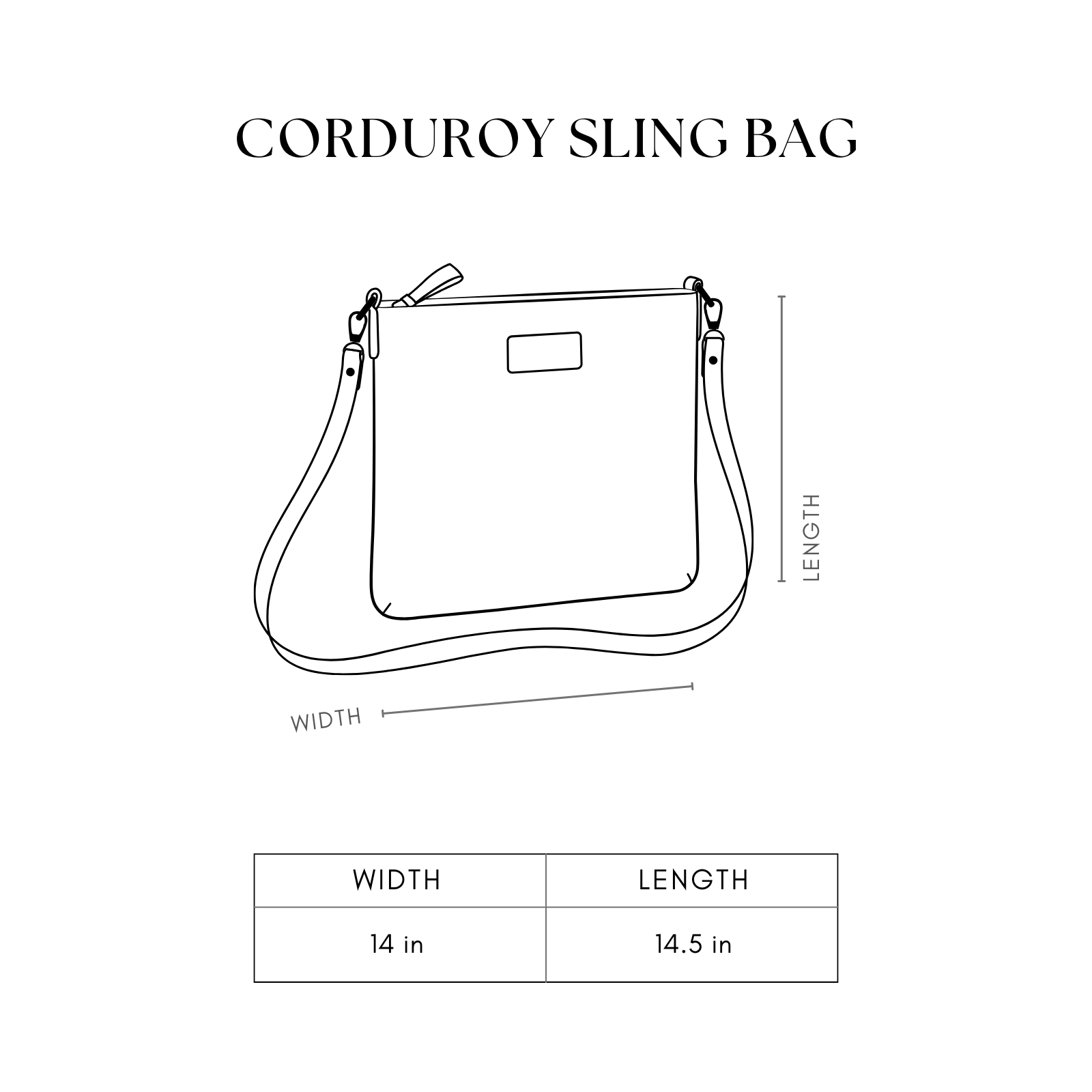 Minimalist Corduroy Sling Bag