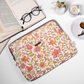 Sustainable Handmade Cotton Laptop Sleeve/Laptop Cover by Ekatra - Pink floral