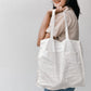 Premium Linen Tote Bags with pockets - Eco Friendly Cream