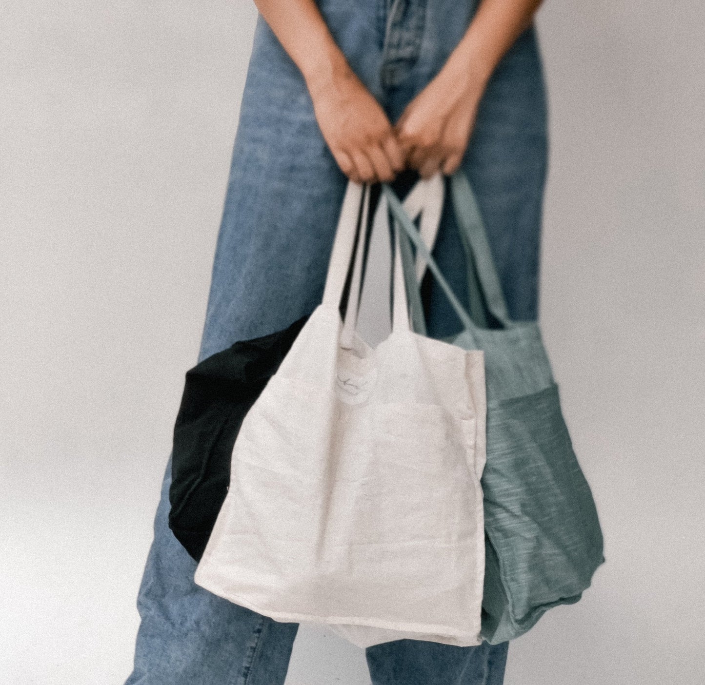 Premium Linen Tote Bags with pockets - Eco Friendly