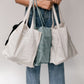 Premium Linen Tote Bags with pockets - Eco Friendly