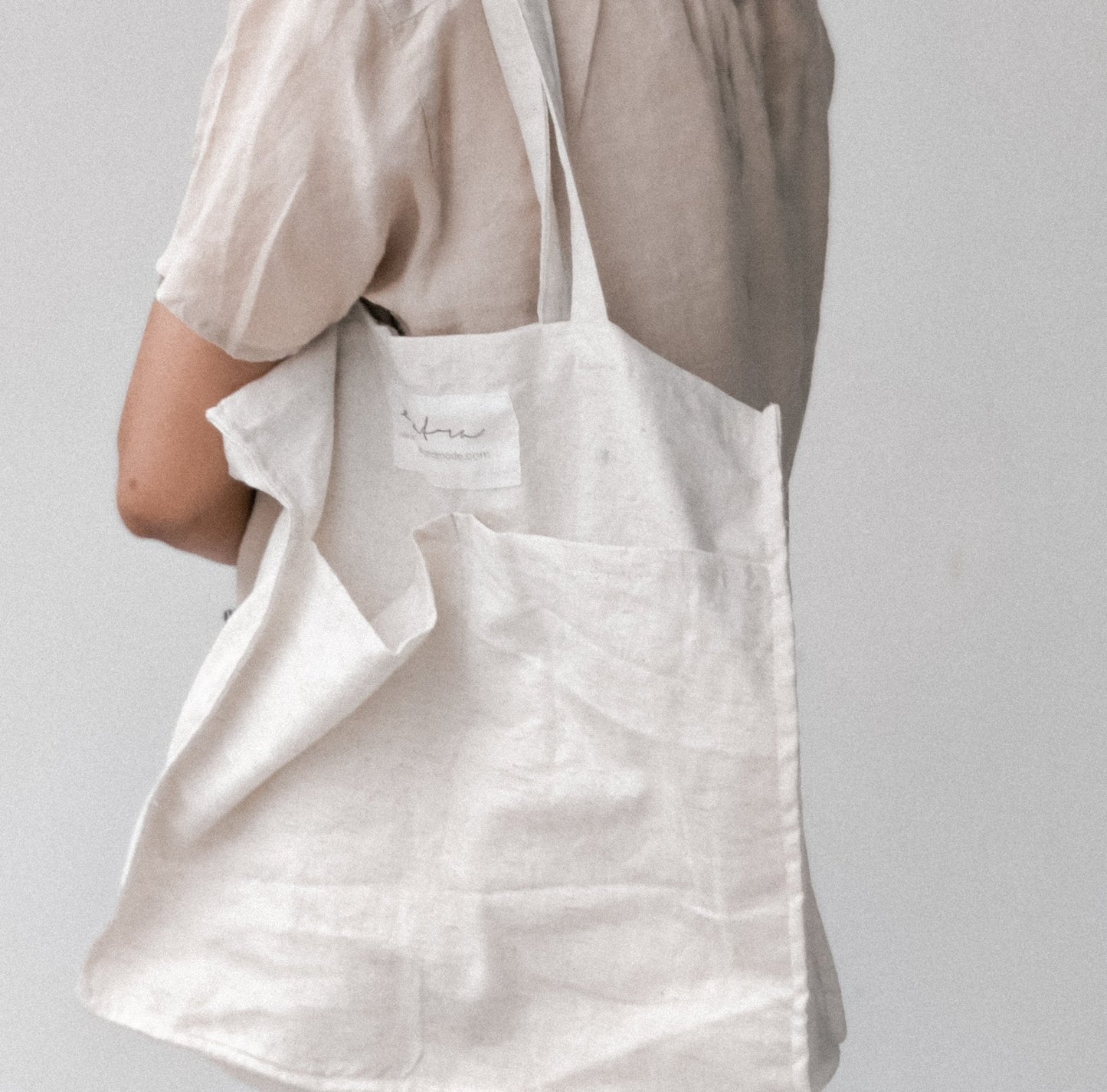 Premium Linen Tote Bags with pockets - Eco Friendly