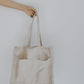 Premium Linen Tote Bags with pockets - Eco Friendly