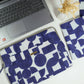 Cotton Laptop Sleeve/Cover - Blue Abstract